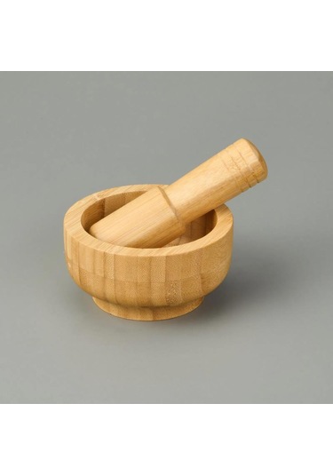 Bambu Havan Sarımsak Döveceği Ahşap