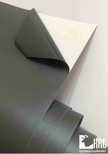 Mat Gri Dolap Kaplama Folyosu 40cm X 1m Kendinden Yapışkanlı
