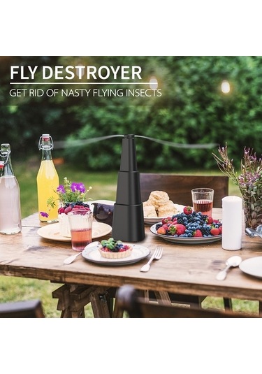 Pazly Çok Fonksiyonlu Otomatik Sinek Kapanı + Pil, Cbtx Teleskopik, İç/dış Mekan Kullanımı, 8x8x12.5/26 Cm