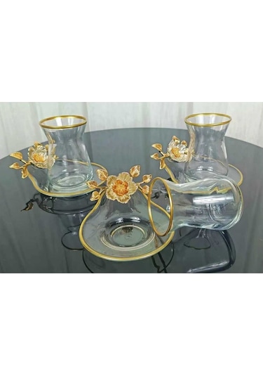 Çnr Home Collection Lüxs 6 Kişilik Çay Seti Beyaz