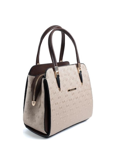 Silver Polo Sp1136 Kadın El Çantası Logolu Nut-kahve
