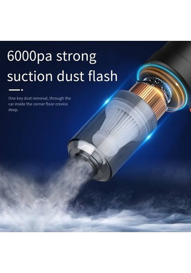 Maoyaya Yt-m2037 6000pa Araba & Ev Akülü Süpürge Siyah