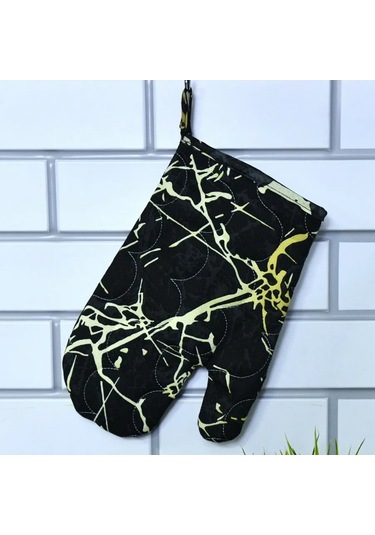 Mul' Tıdom Siyah Mermer Mutfak Eldivencesi 261292927 Siyah