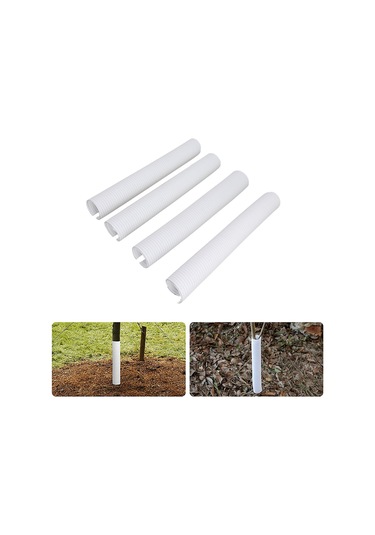 Ximistore9 Plastik Ağaç Gövde Koruyucuları - Fidanları Kemirgen Ve Hasardan Koruma - 40 Cm Boy - 4'lü Set