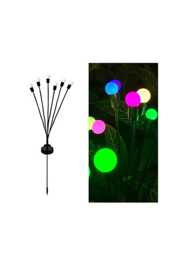 Dianziye Güneş Enerjili Sallanan Toplu Işık, Bahçe Dekorasyonu, 6 Led Renkli Fener, Otomatik Açık-kapalı, Ip65 Su Geçirmez Çim Işığı Diğer