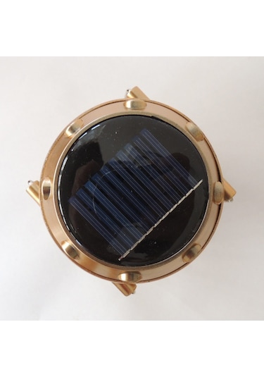 Solar Güneş Enerjisi Şarjlı Led Kamp Lambası Dağ El Feneri Küçük Altın N11.11158 Altın