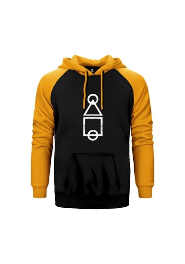 Squid Game Keys Sarı Reglan Kol Kapşonlu Sweatshirt Sarı