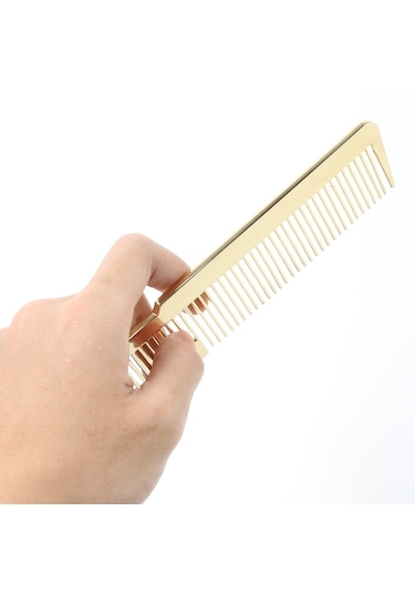 Suntek Büyük Berber Tarak Düz Üst Kesme Soluk Stil Altın