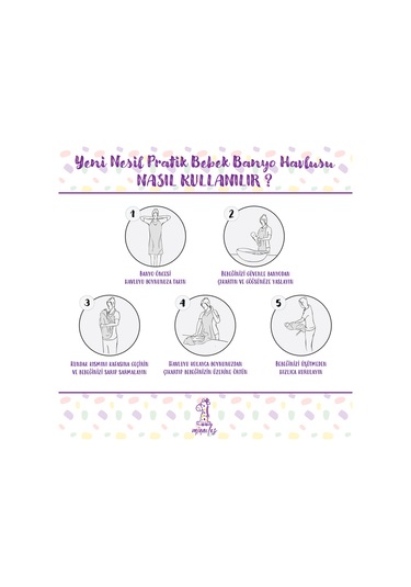 Minacles Yeni Nesil Pratik Bebek Banyo Havlusu-Sütlü Kahve/Zürafa