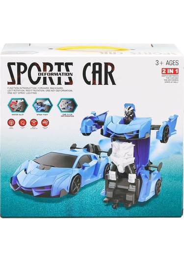 Çok Fonksiyonlu Dönüşebilen Kumandalı Robot Araba 92d-11a-92d-1 Çok Renkli