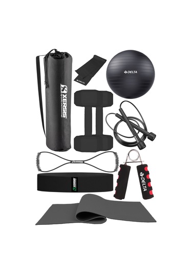 9 Parçalı Pilates Ve Fitness Seti Pilates Minderi, Dambıl, Squat Band Ve Daha Fazlası