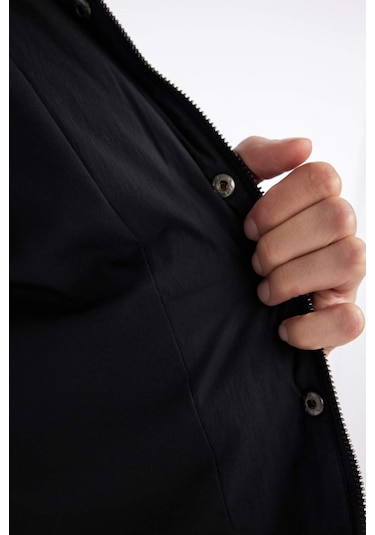 DeFacto Relax Fit Polo Yaka Gömlek Ceket B4941AX24SPBK81