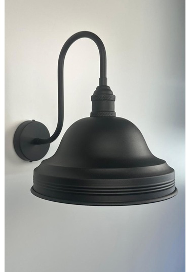 Tavro Siyah Renk Aplik Tekli Duvar Lambası Salon Koridor Restoran Dekoratif Aplikleri Siyah