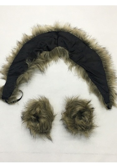 Kürk Yaka / Yaka Kürkü Kollu Takım Vizon Vizon