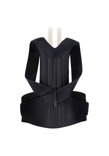 Sones Kifoz Düzeltme Kemeri Omurga Sırt Sabitleme Kemeri Düzeltme Giysileri, Beden: S Siyah