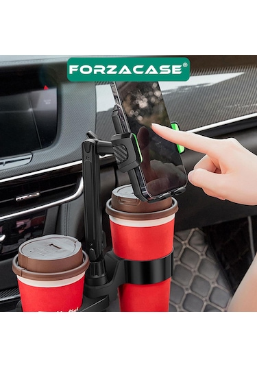 Forzacase Araç İçi Bardaklıktan Telefon Ve Bardak Tutucu Fc1087