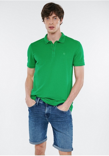 Mavi - Yeşil Polo Tişört 064946-71754 Yeşil