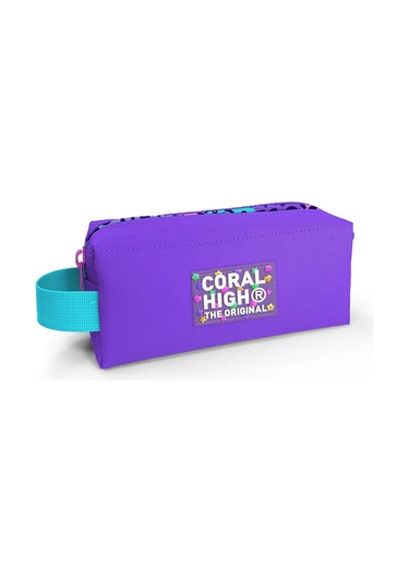 Coral High Kids Mor Leopar Desenli Kalem Çantası 22072