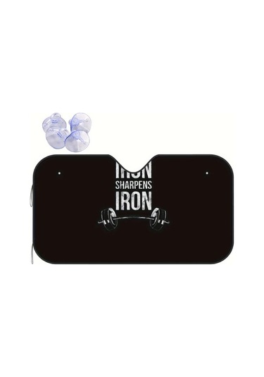 Xuweiwei Kişiselleştirilmiş Uv Korumalı Araba Güneşliği Demir Sharpen Demir Siyah Polyester