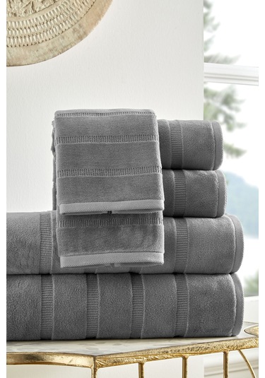 Sadem Organik Stripe Mutfak Ve Kurulama Havlusu 30x50 Cm Gri