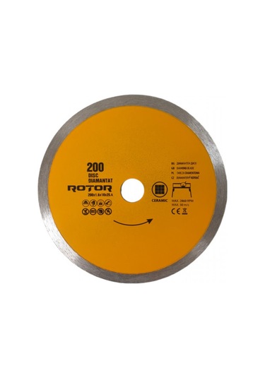 Elmas Disk 200x1.6x25.4 Sürekli - Seramik, Taş Ve Mermer Kesmek İçin