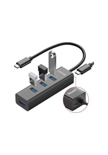 Unıtek Type-c To 4 Port Usb 3.0 + Type-c Y-3089z01