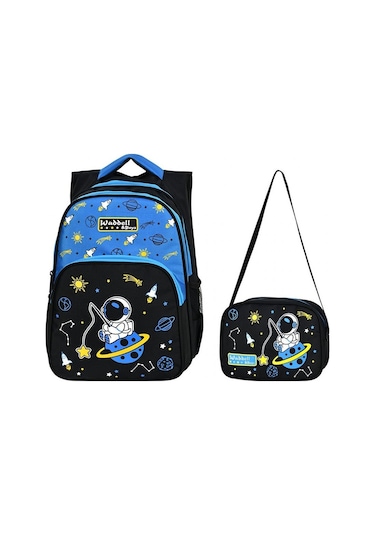 Waddell Çanta Sİyah Mavi Astronot İlkokul Çantası - Waddell Bag E