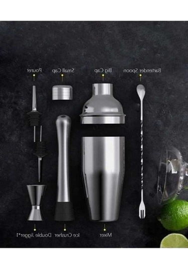 Fastbuy Ulzyvf Shaker Seti - 6 Parça - 750ml - Avantajlı Kokteyl Seti