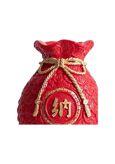 Suntek Çin Yeni Yılı Feng Shui Nimet Çantası Vazo Kırmızı