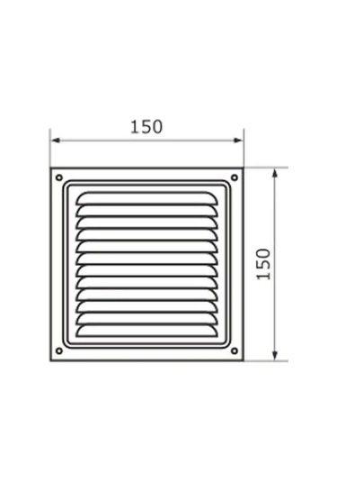 Domart Ağlı 150x150 Havalandırma Kanalı, Krom 155757381