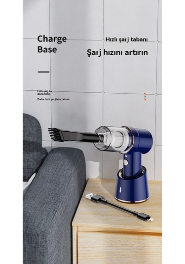 Besthome1 Emme Ve Üflemeli 3in1 Kablosuz Araç Elektrikli Süpürgesi Beyaz Model