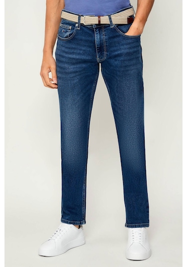 Tommy Hilfiger Erkek Jean Pantolon Mavi