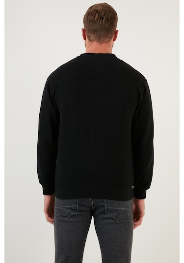 Buratti Pamuklu Regular Fit Düğmeli V Yaka Erkek Hırka 456205 Siyah