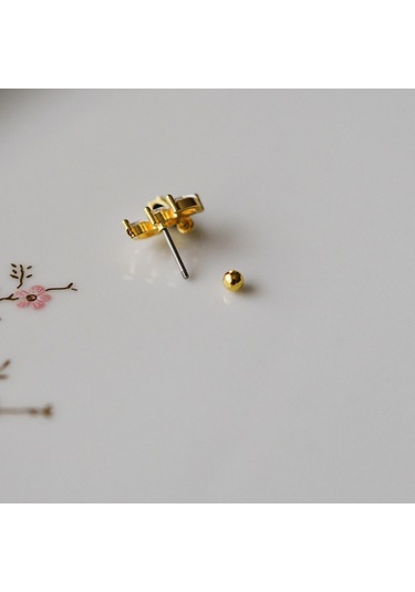 Heppii Taş Sallantılı Helix Piercing Kıkırdak Cerrahi Çelik Gold Renk