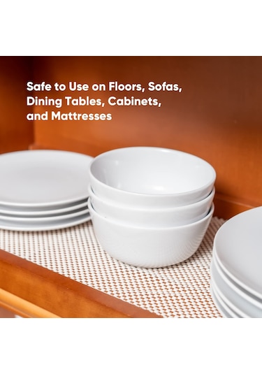 Kosona Pvc Antiparede Tala Com Malha Abertura, 61x91.5cm Branco - Previne Escorregões, Protege Pisos E Permite Ventilação Diğer