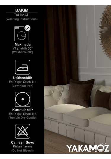 Br Yakamoz Çikolata Kahvesi Renk Kırlent , Yastık Kılıfı Kadife Görünümlü Velvet Touch Serisi Çikolata Kahvesi