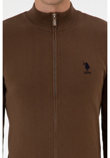 U.s. Polo Assn. Erkek Kahverengi Hırka Triko 50313684-vr029 Kahverengi
