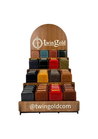Handmade El Yapımı Hakiki Deri Zippo Modeli Çakmak Lacivert Sarı