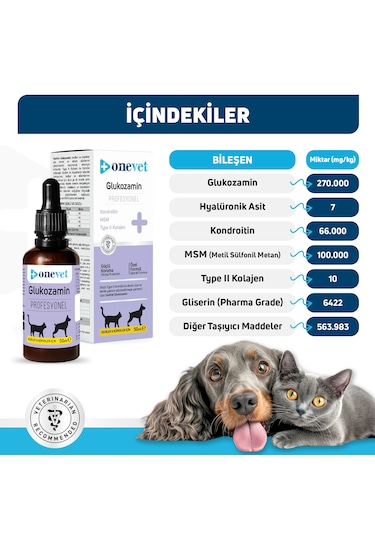 Onevet Kedi Ve Köpekler İçin Glukozamin Damla 50 Ml