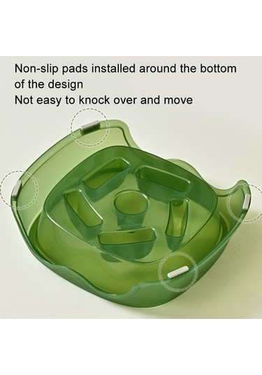 Cbtx Kare Işık Şeffaf Slow Food Evcil Hayvan Mama Kabı Köpek Maması Kedi Mama Kasesi Gri