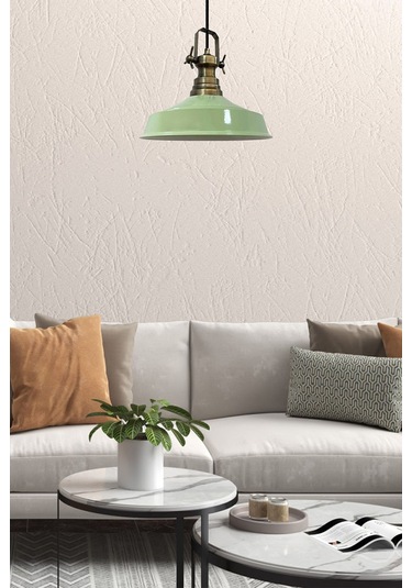 Asaletli Tekli Avize Yeni Eskitme Başlık Retro Sarkıt Lamba Restoran Salon Aydınlatma Mint Yeşili