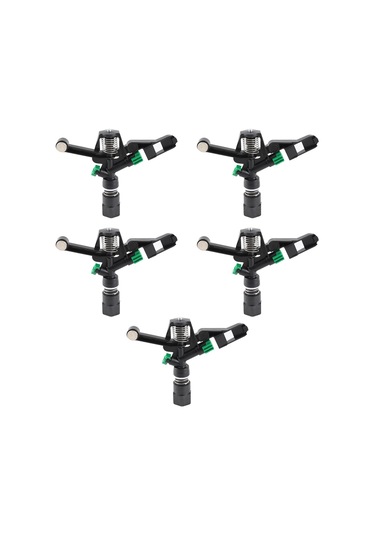 Hangfox 5 Adet Bahçe Çim Alani Döner Suluş Sprinklerı - Bahçe Tarım İçin Kayar Kollü Plastik Sprinkler, Dn20 3/4" Dahili İğne, 10-20m Suluş Çapı