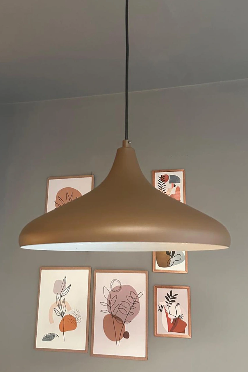 Champion Sütlü Kahve Tekli Avize Kafe Iç Mekan Salon Oturma Odası Mutfak Yatak Odası Sarkıt Modeli Sütlü Kahve