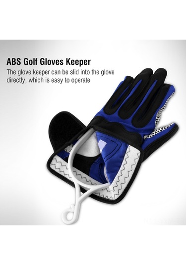 Geeksen Golf Eldiven Tutucu Abs Malzeme Eldiven Şekli Koruyucu Ve Kurutucu Aksesuar Beyaz, 2 Adet Beyaz