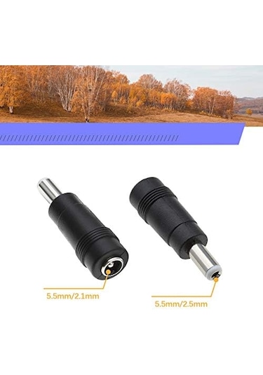 Navidata 2 Adet 5.5x2.1mm Dişi-5.5x2.5mm Erkek Dc Jack Çevirici