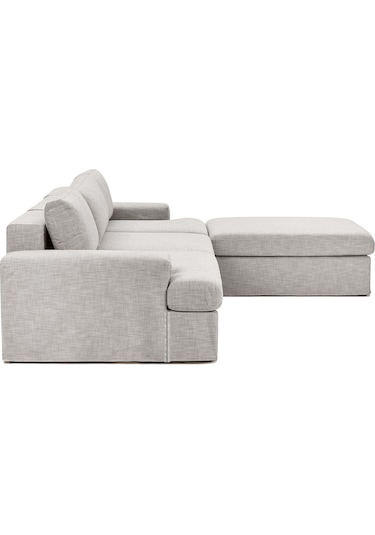 Mode Siesta Pro Kuş Tüyü Köşe Koltuk 4 Modül 19 Gri Keten