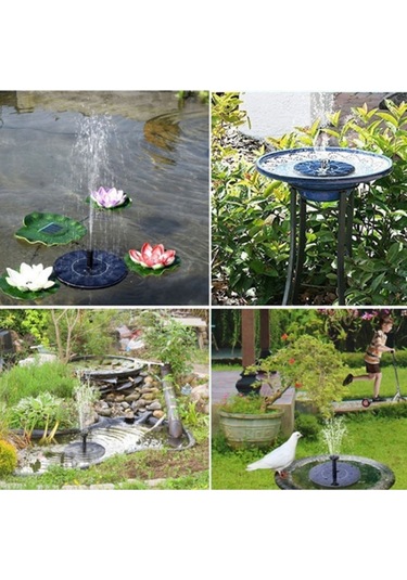 Bahçe Otomatik Güneş Yüzen Çeşme Şelalesi Siyah , Boyut:güneş Şelalesi