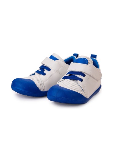 Kiko Kids Roce Cırtlı Erkek Bebek İlk Adım Panduf Ayakkabı Saks Mavi