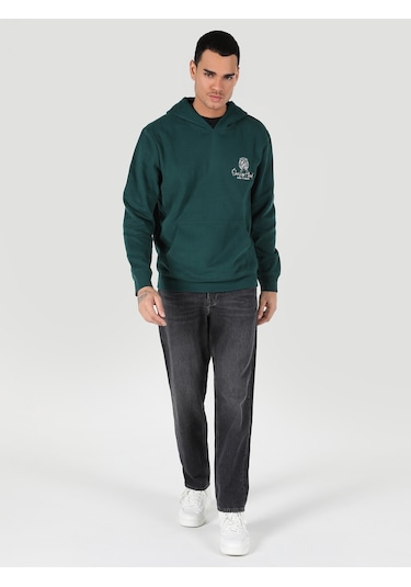 Colin's Regular Fit Baskılı Kapüşonlu Yeşil Erkek Sweatshirt CL1061754_Q1.V2_GRE