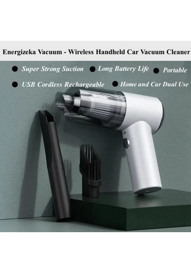 Dinosaurs Kablosuz El Araba Elektrikli Süpürge Güçlü Emiş, Araba Elektrikli Akülü Şarj Edilebilir, Taşınabilir Elektrikli Süpürge Siyah